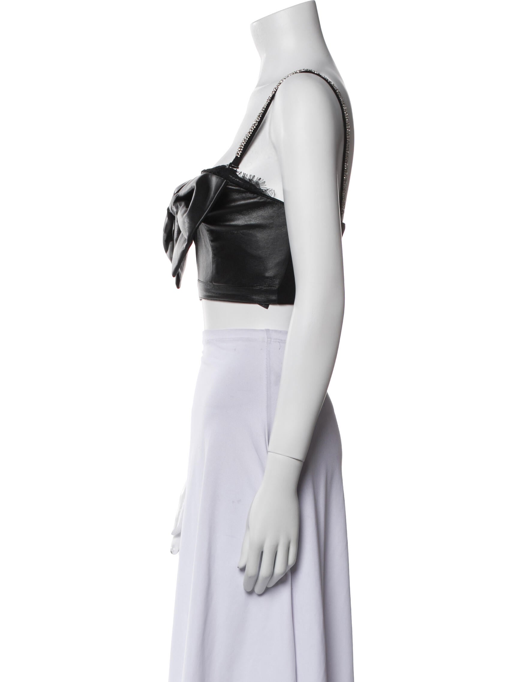 Self-Portrait Square Neckline Sleeveless Crop Top w/ Tags