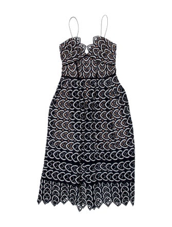 Self-Portrait Printed Knee-Length Dress