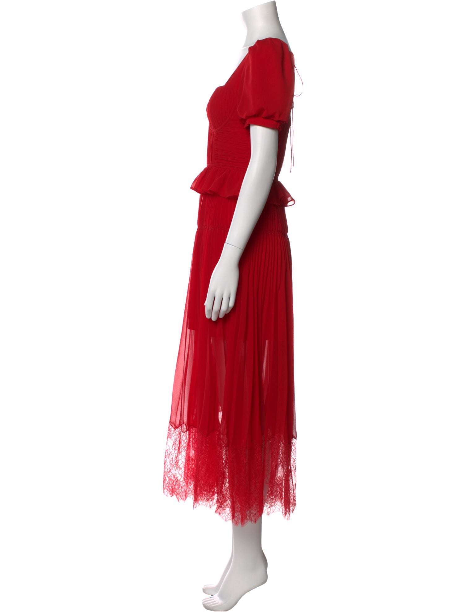 Self-Portrait Square Neckline Long Dress