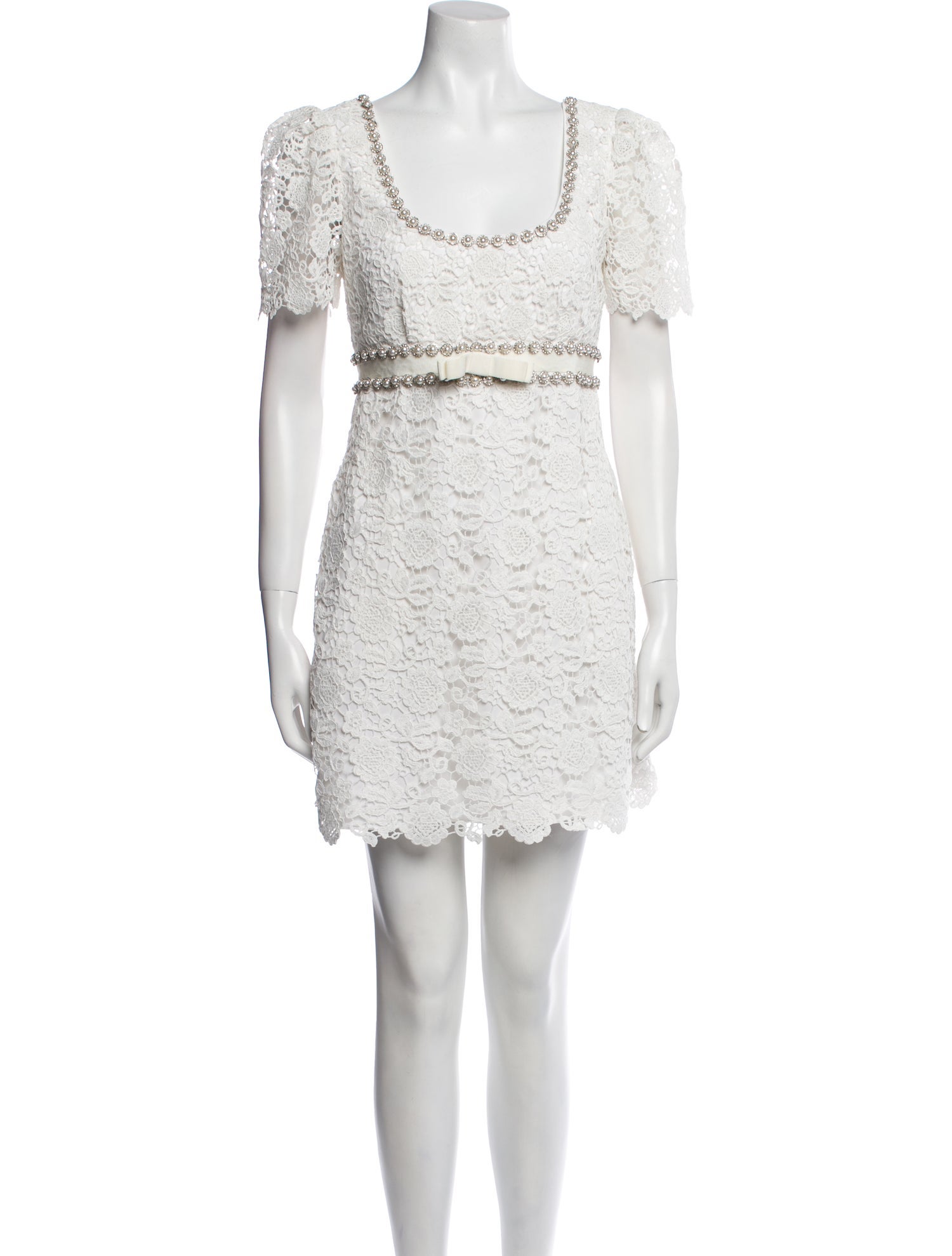 Self-Portrait Scoop Neck Mini Dress