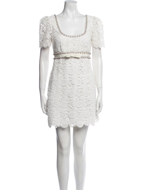 Self-Portrait Scoop Neck Mini Dress