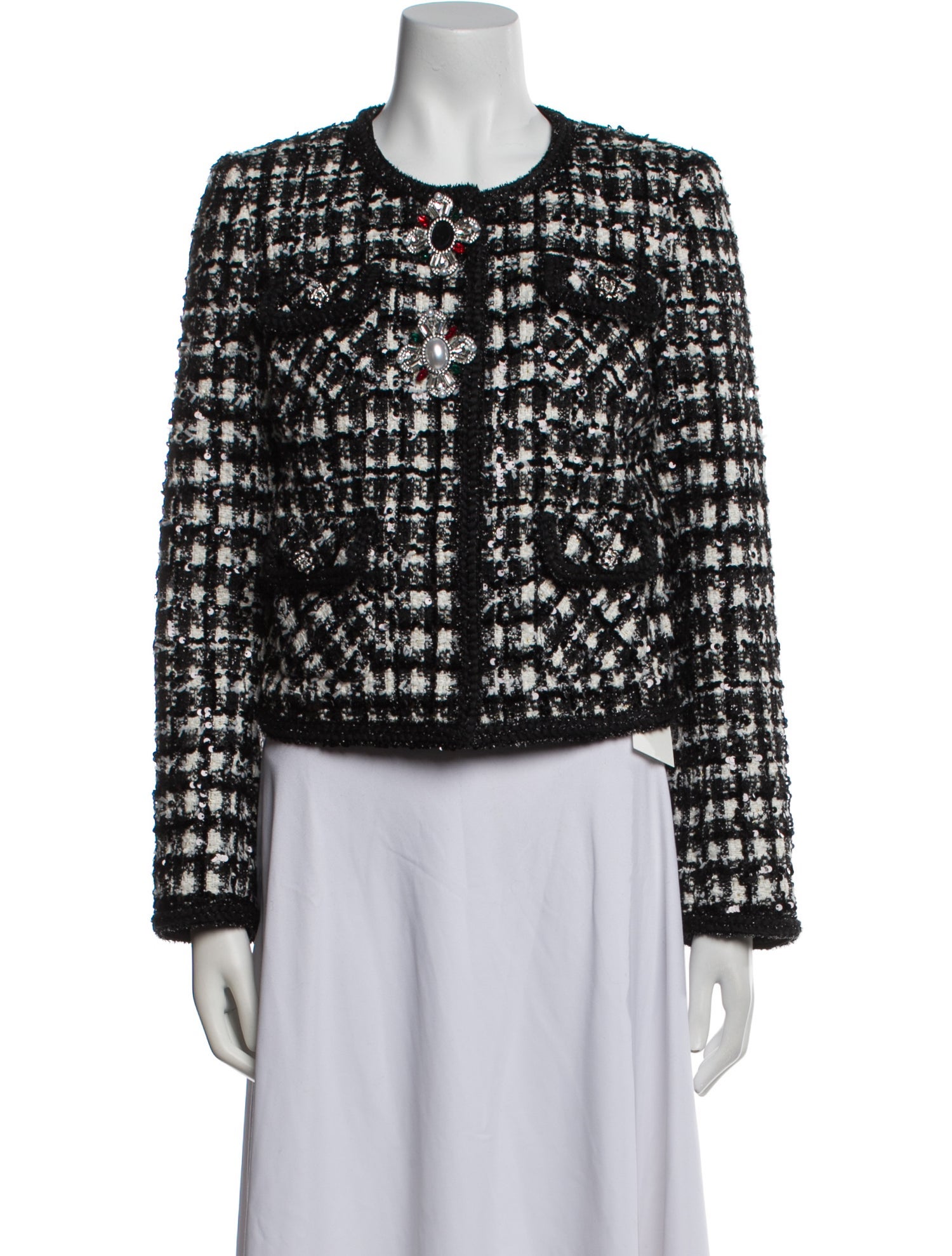 Self-Portrait Printed Evening Jacket