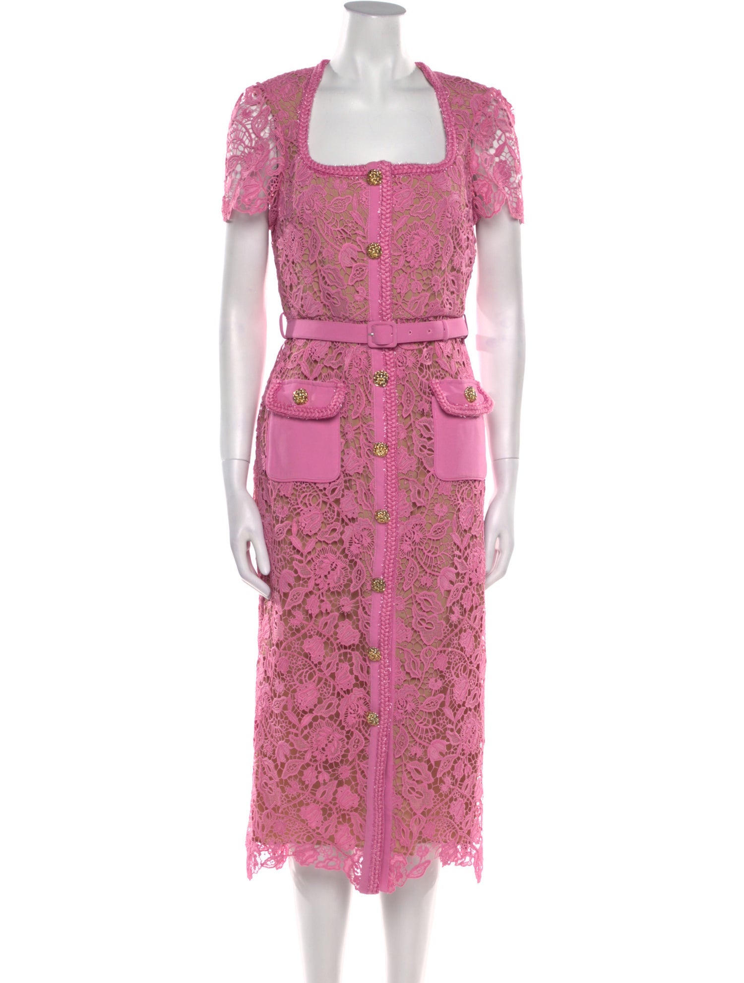 Self-Portrait Lace Pattern Long Dress
