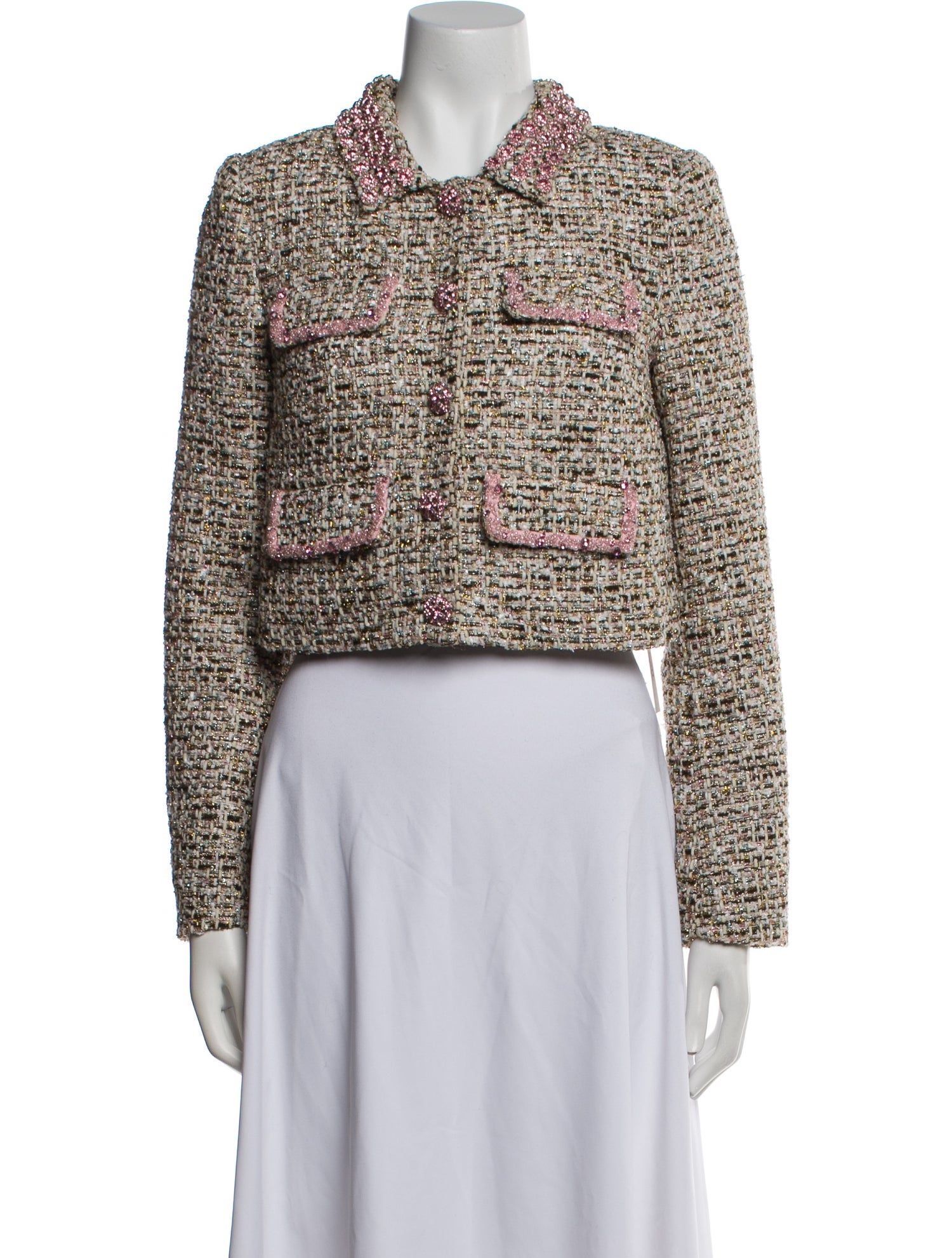 Self-Portrait Tweed Pattern Evening Jacket