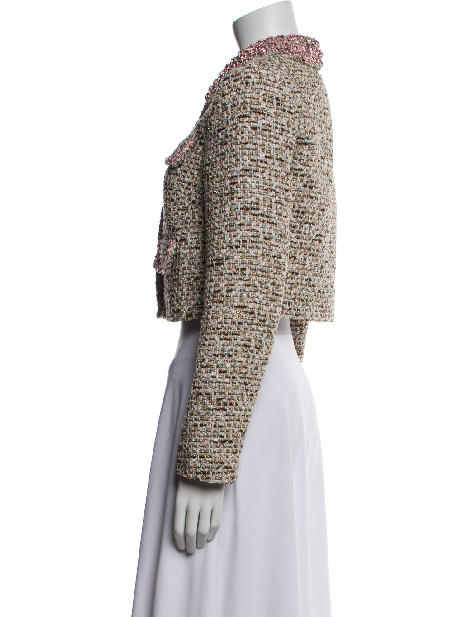 Self-Portrait Tweed Pattern Evening Jacket