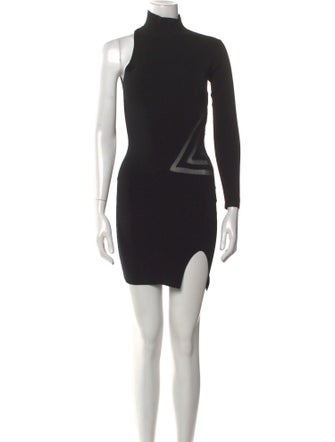 Self-Portrait Turtleneck Mini Dress
