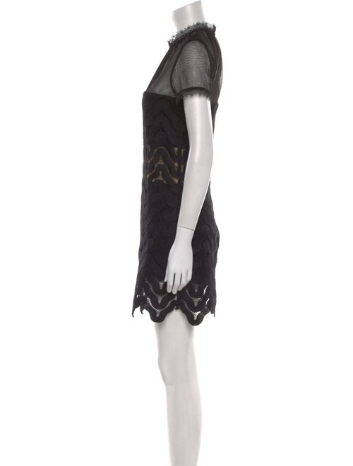 Self-Portrait Lace Pattern Mini Dress