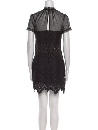 Self-Portrait Lace Pattern Mini Dress
