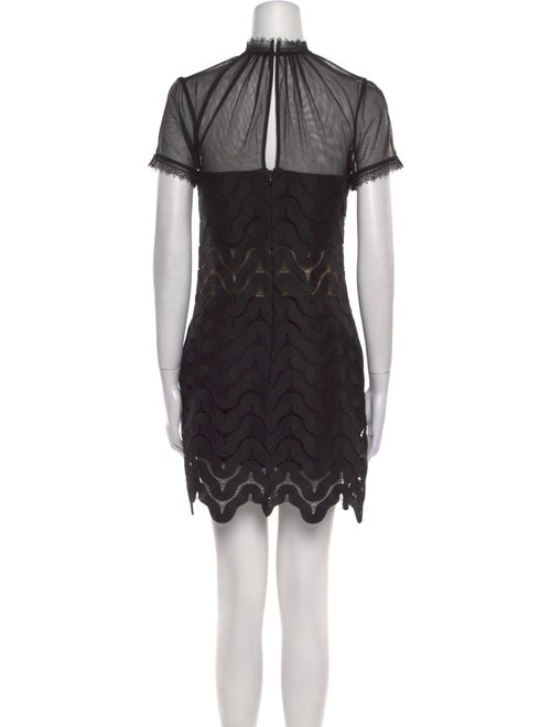 Self-Portrait Lace Pattern Mini Dress