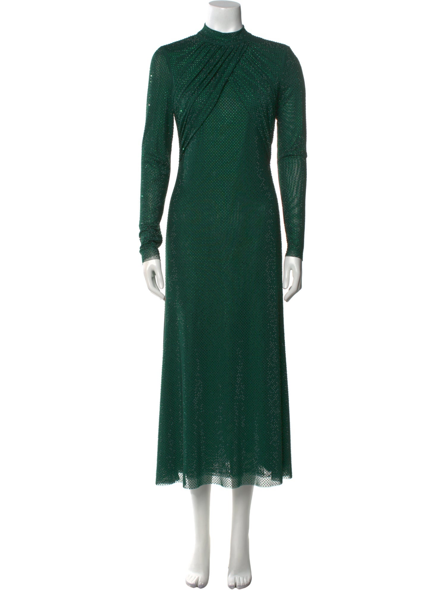 Self-Portrait Mock Neck Long Dress