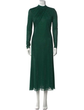 Self-Portrait Mock Neck Long Dress