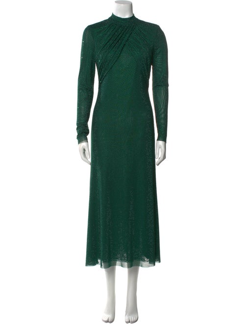 Self-Portrait Mock Neck Long Dress