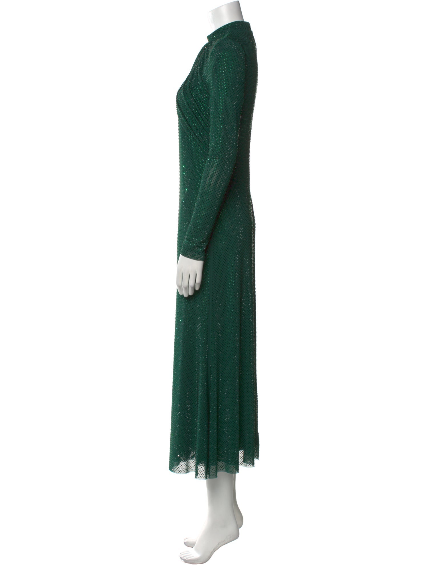 Self-Portrait Mock Neck Long Dress