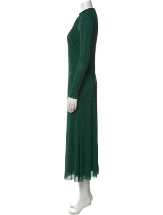 Self-Portrait Mock Neck Long Dress