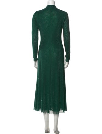 Self-Portrait Mock Neck Long Dress