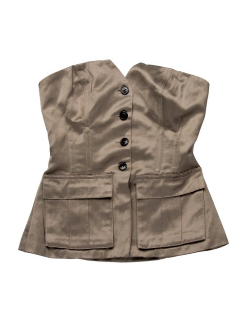 Self-Portrait Strapless Crop Top