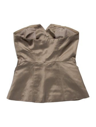 Self-Portrait Strapless Crop Top