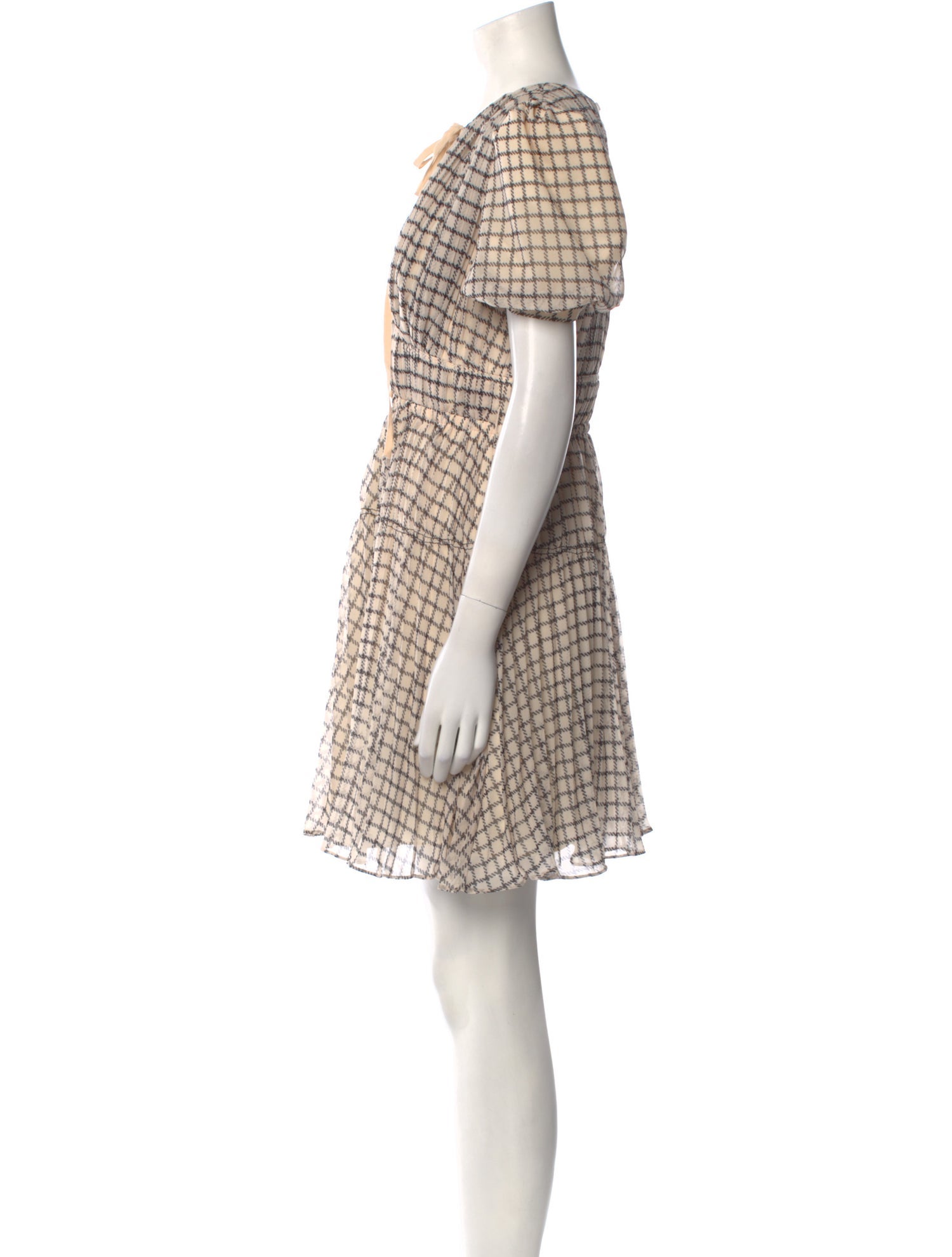 Self-Portrait Plaid Print Mini Dress