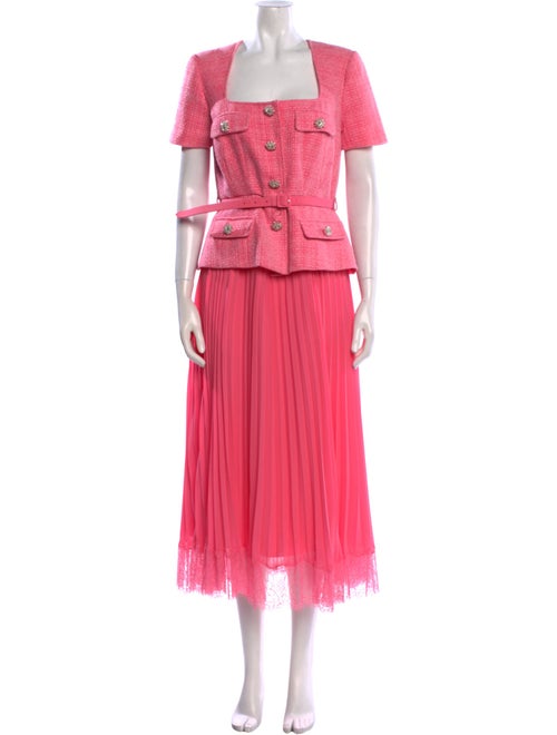 Self-Portrait Square Neckline Long Dress