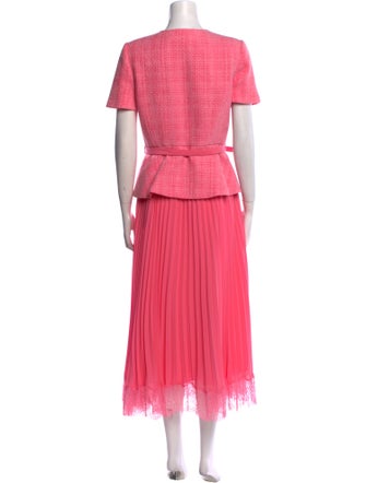 Self-Portrait Square Neckline Long Dress