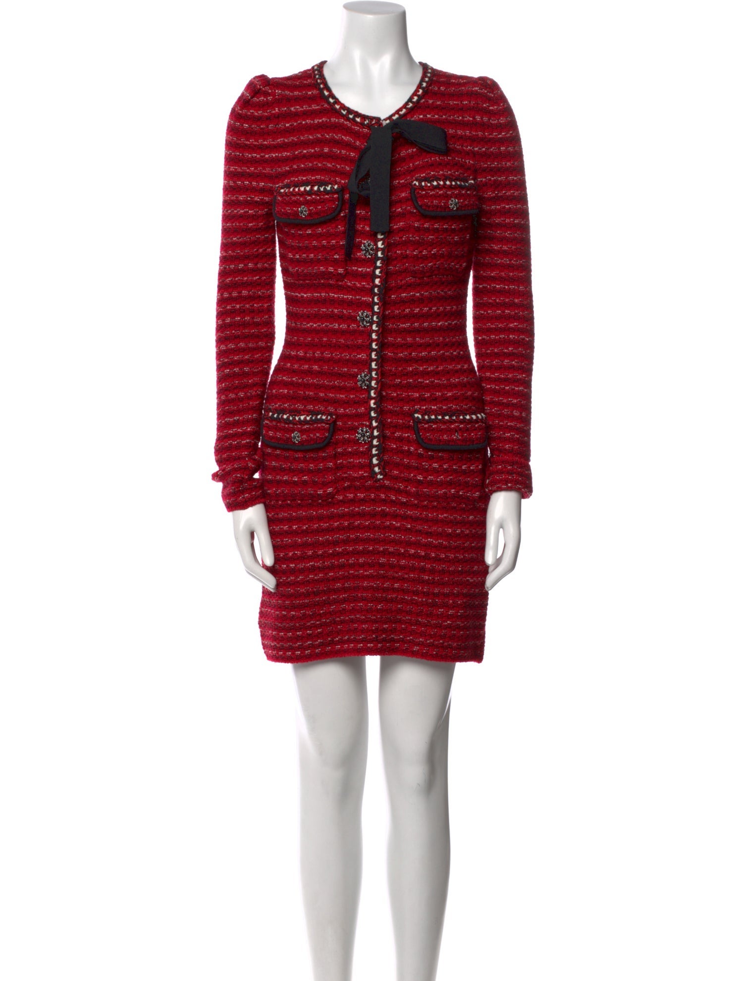 Self-Portrait Wool Mini Dress