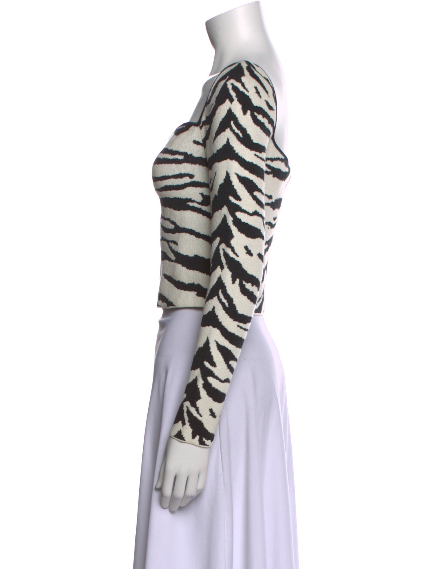 Self-Portrait Zebra Intarsia Animal Print Bodysuit w/ Tags