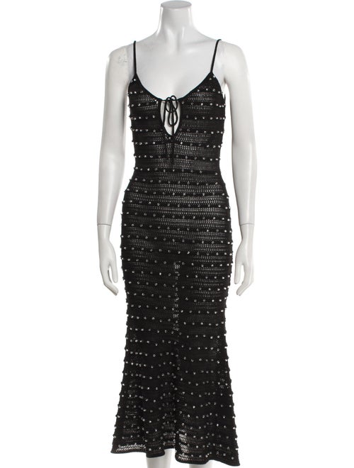 Self-Portrait V-Neck Long Dress