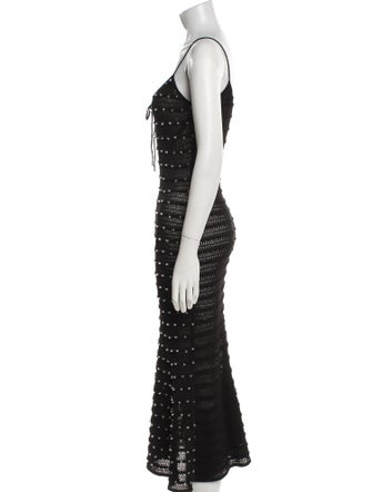 Self-Portrait V-Neck Long Dress