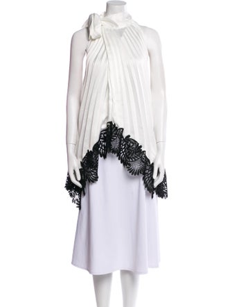 Self-Portrait V-Neck Sleeveless Tunic