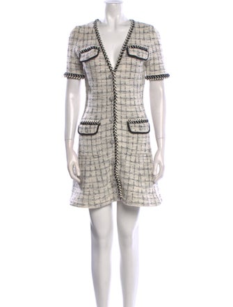 Self-Portrait Plaid Print Mini Dress