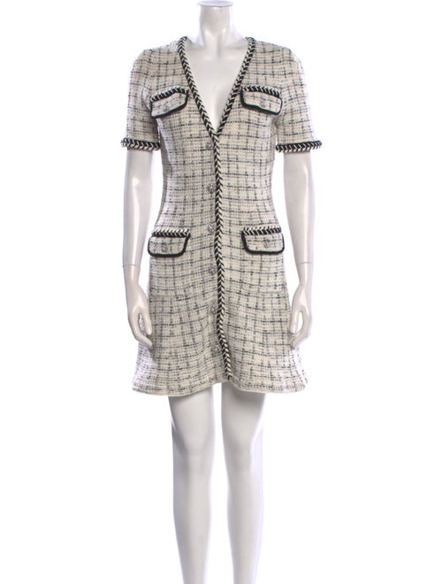 Self-Portrait Plaid Print Mini Dress