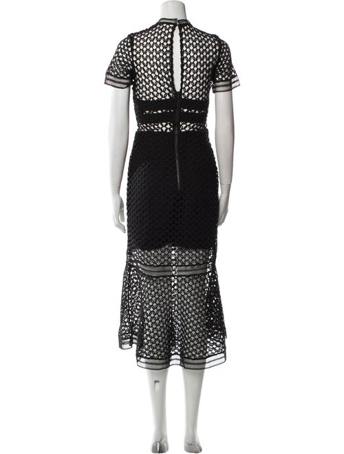 Self-Portrait Lace Pattern Long Dress