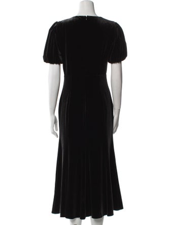 Self-Portrait V-Neck Midi Length Dress