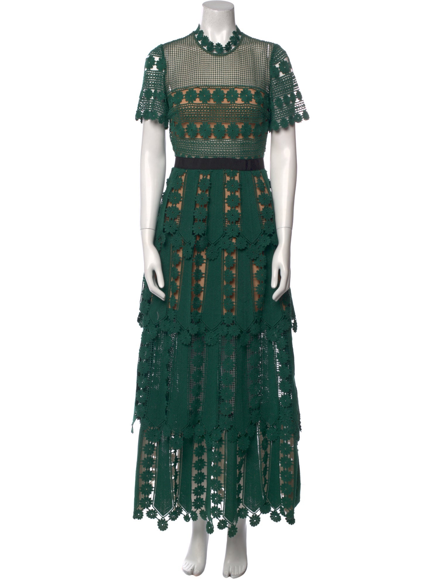 Self-Portrait Lace Pattern Long Dress
