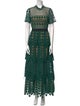 Self-Portrait Lace Pattern Long Dress