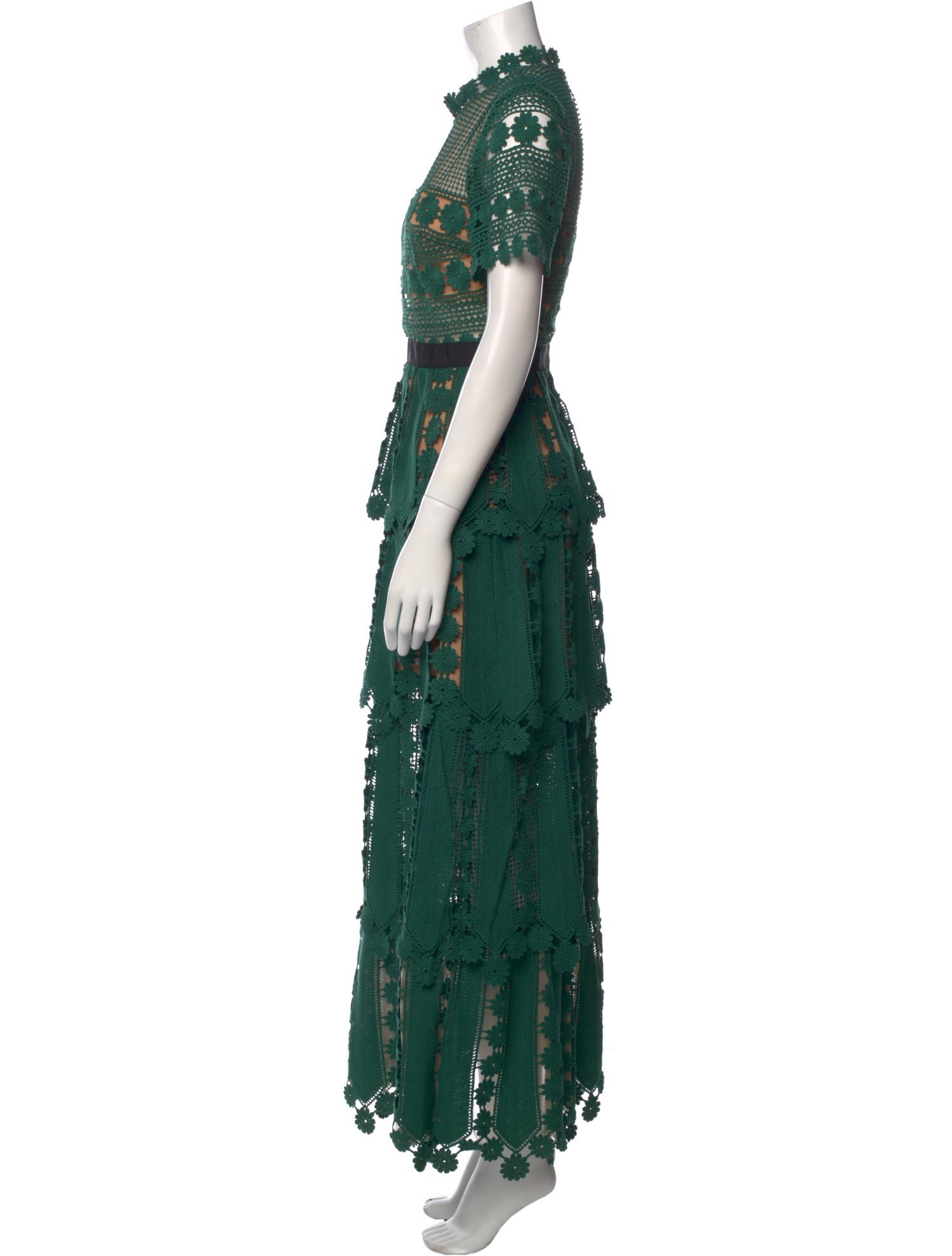 Self-Portrait Lace Pattern Long Dress