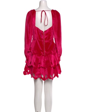 Self-Portrait Square Neckline Mini Dress