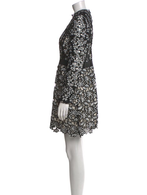 Self-Portrait Lace Pattern Mini Dress