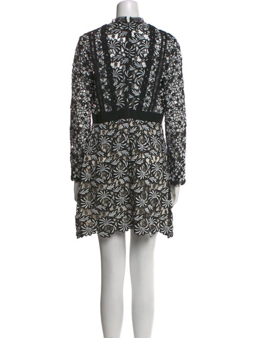 Self-Portrait Lace Pattern Mini Dress