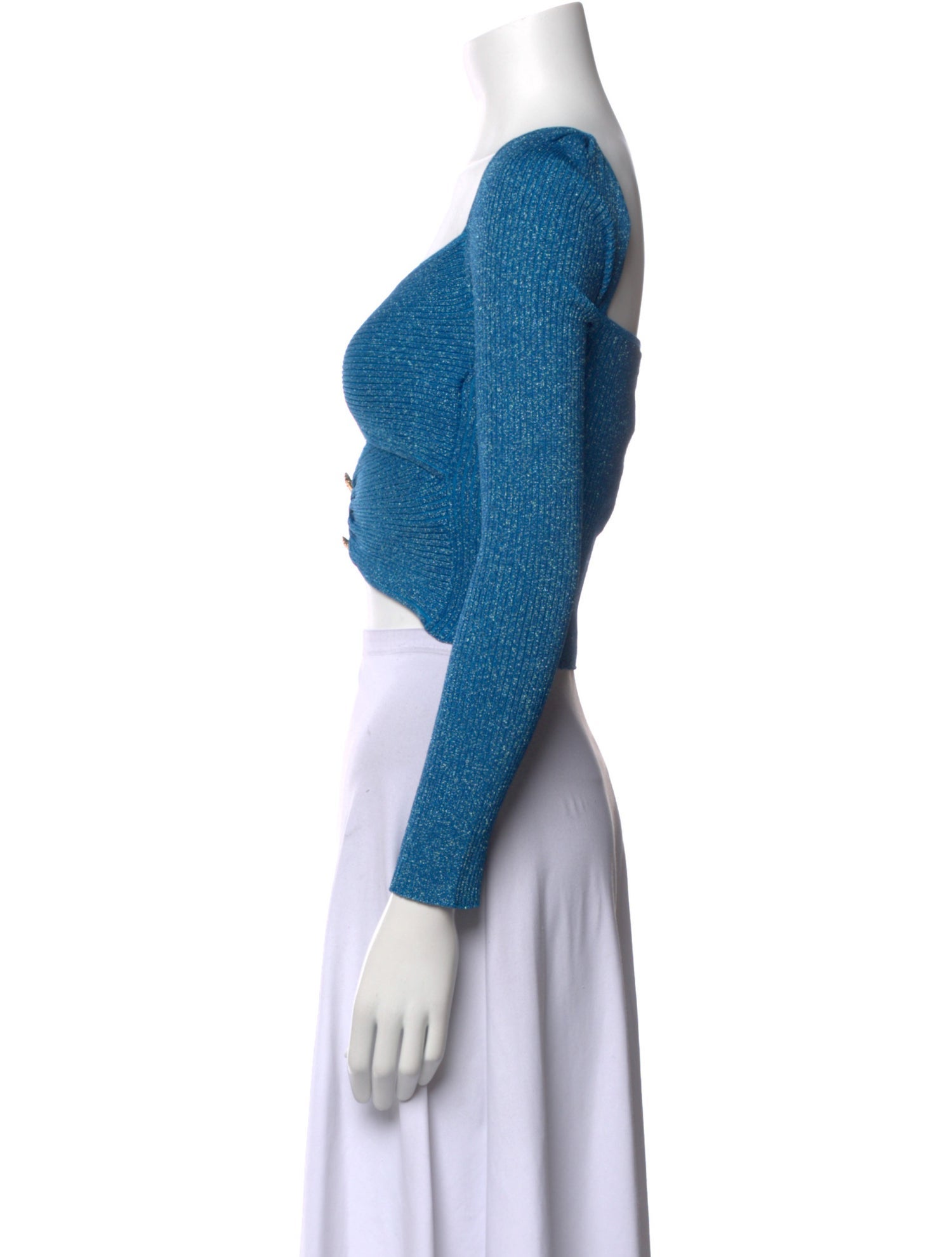 Self-Portrait Square Neckline Long Sleeve Crop Top w/ Tags