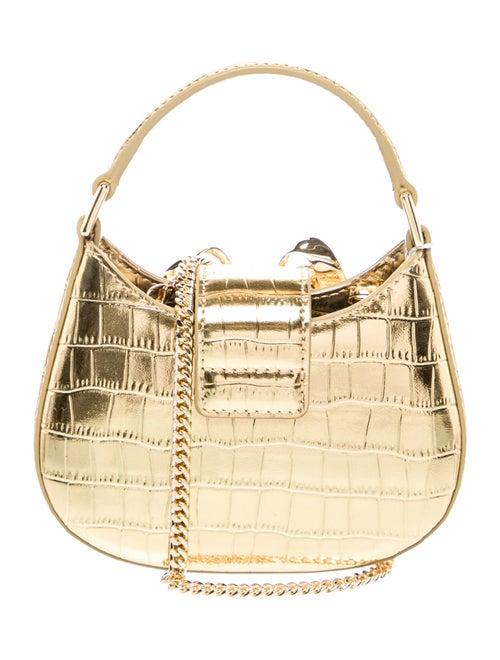 Self-Portrait Embossed Leather Hobo