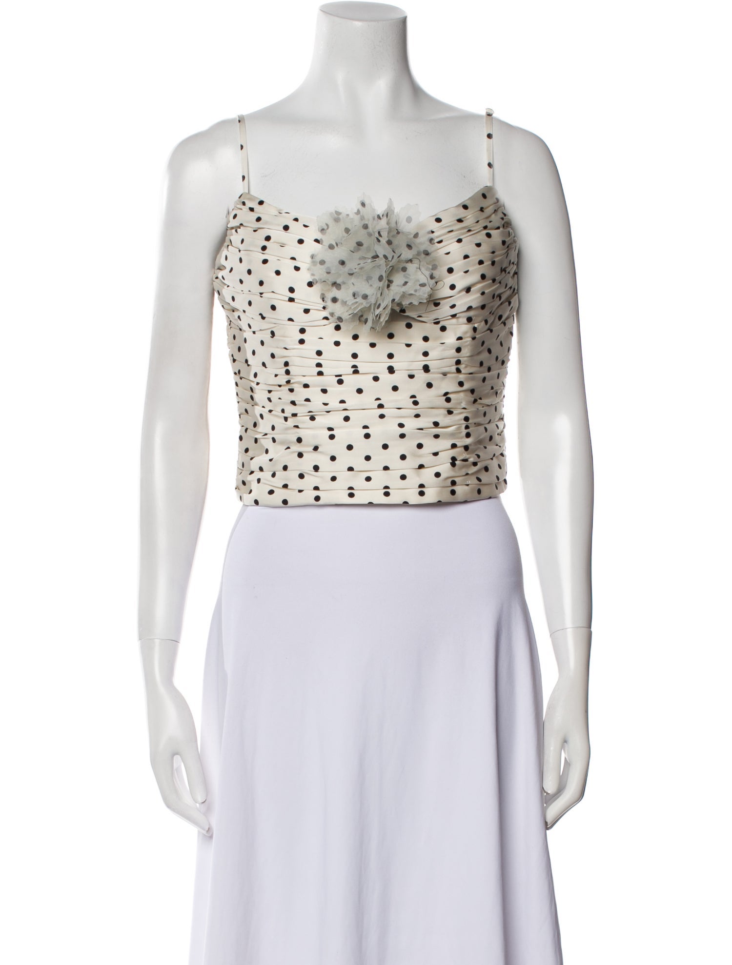 Self-Portrait Polka Dot Print Square Neckline Crop Top w/ Tags