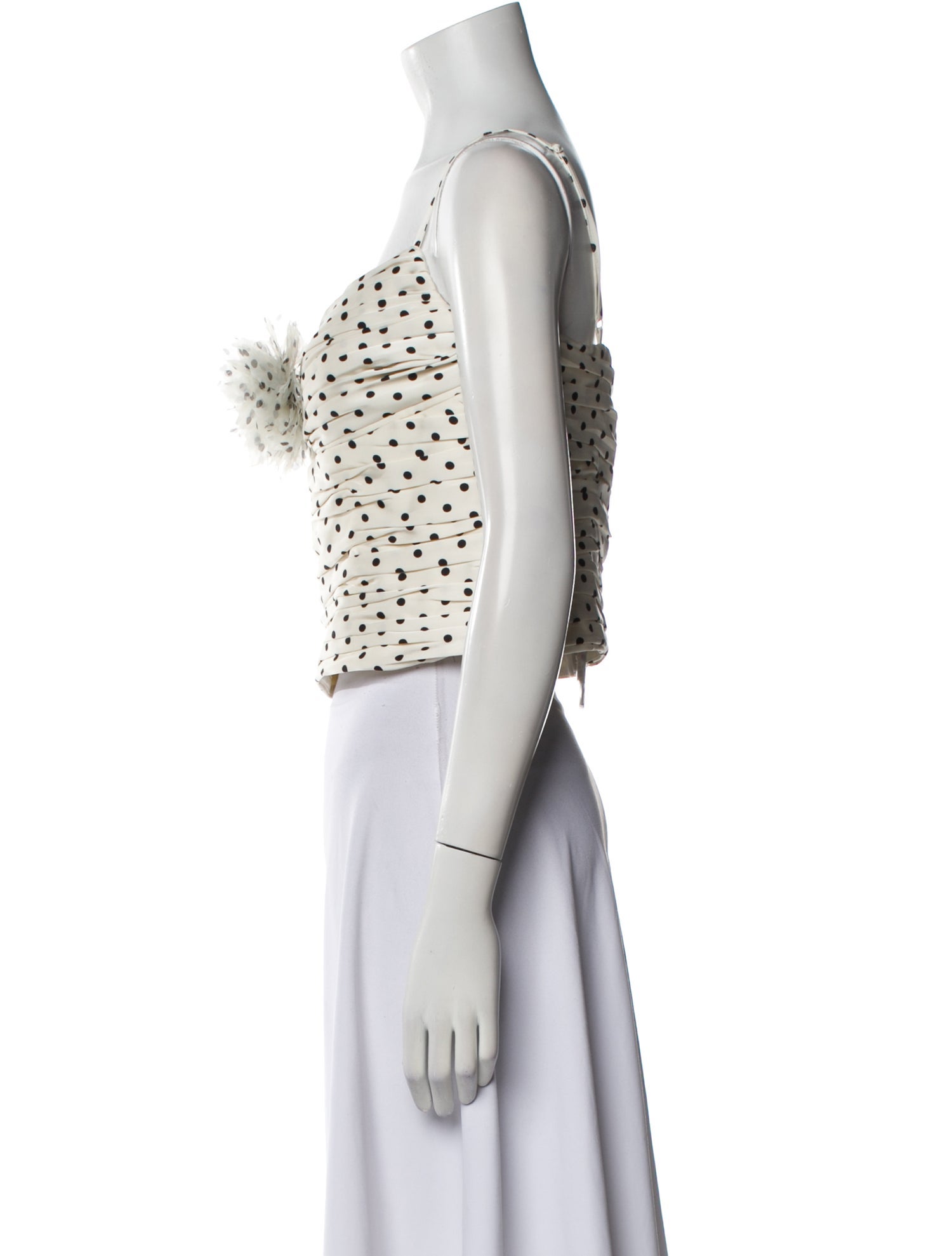 Self-Portrait Polka Dot Print Square Neckline Crop Top w/ Tags