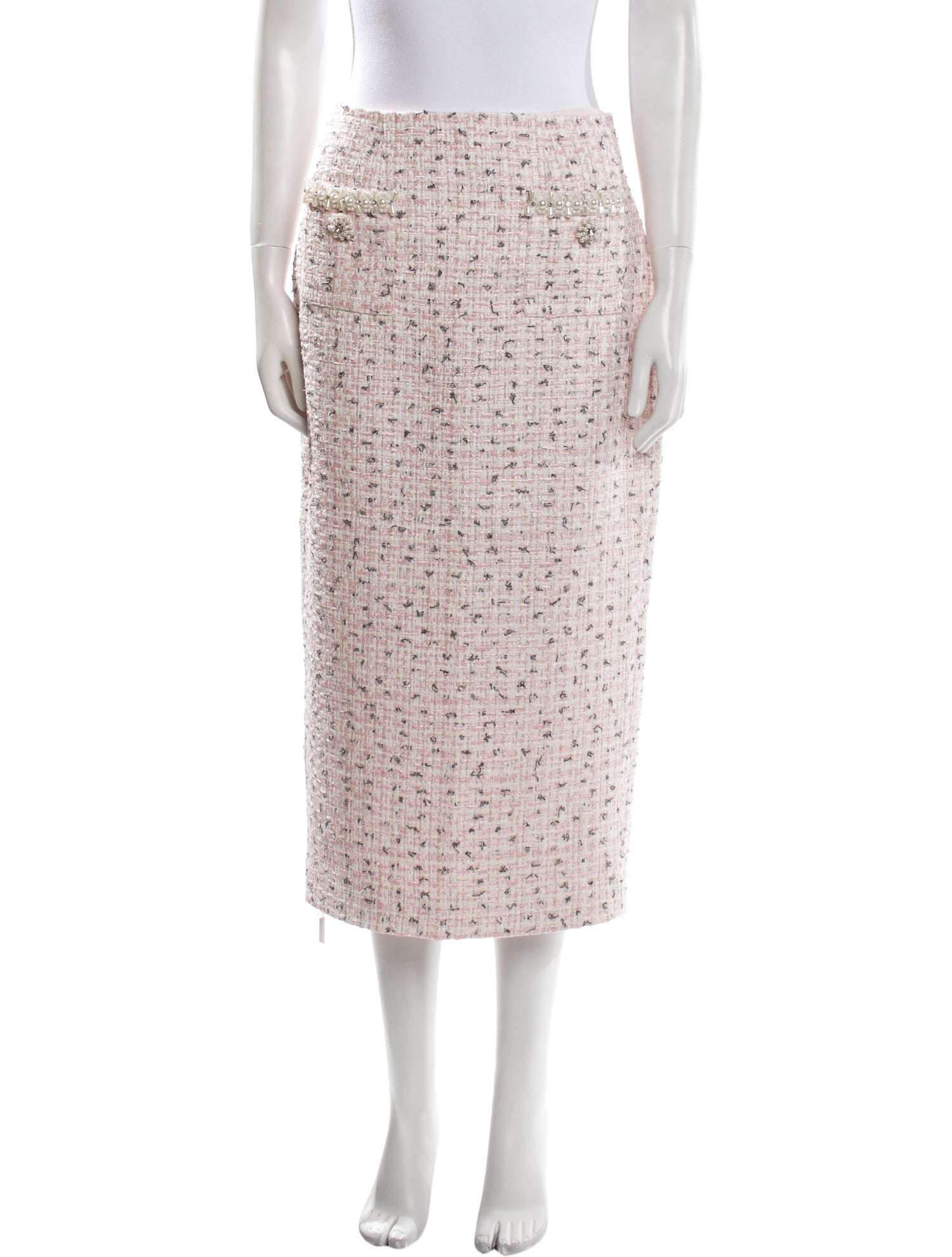 Self-Portrait Tweed Pattern Midi Length Skirt w/ Tags