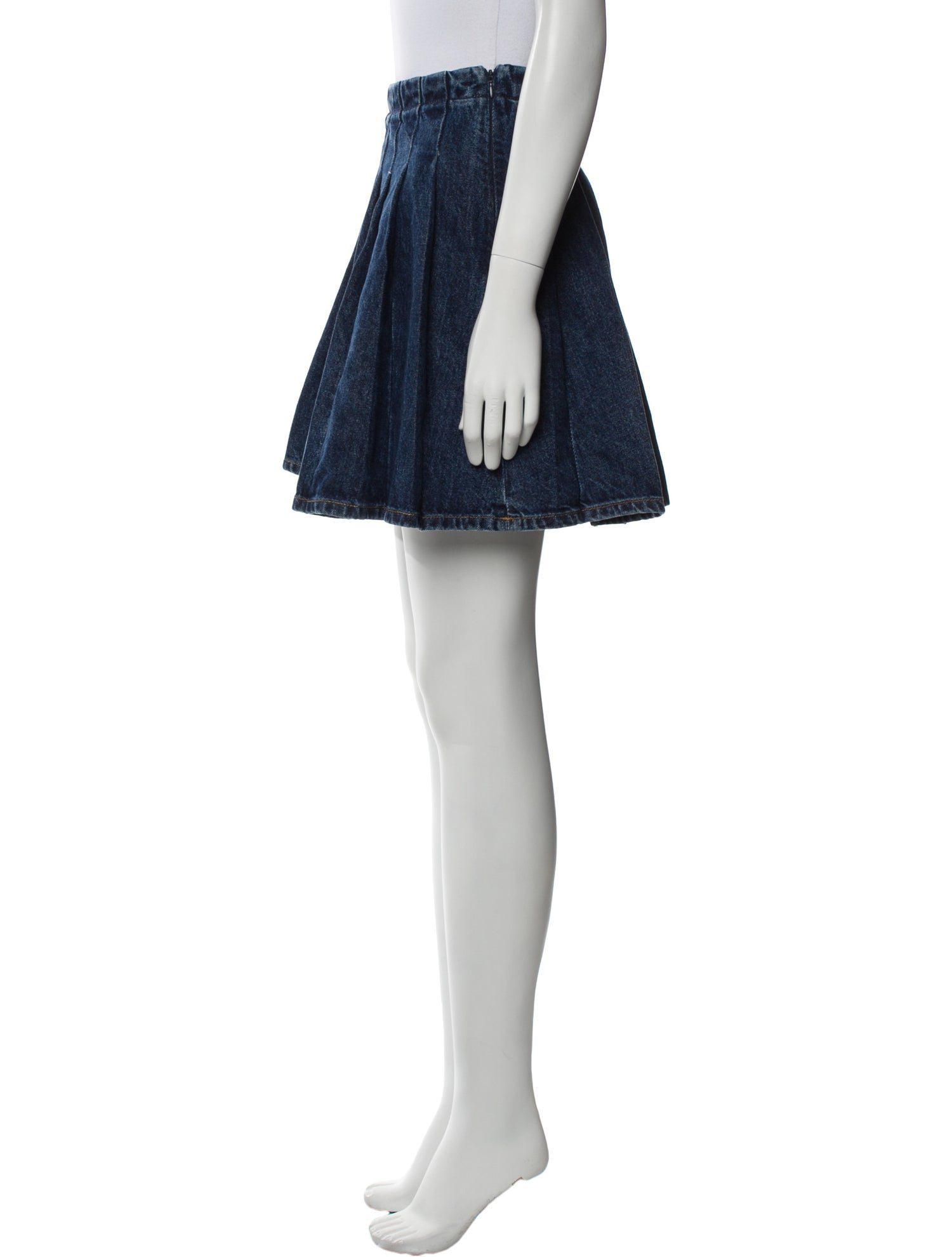 Self-Portrait Pleated Accents Mini Skirt