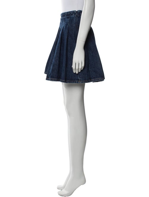 Self-Portrait Pleated Accents Mini Skirt