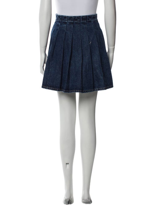 Self-Portrait Pleated Accents Mini Skirt