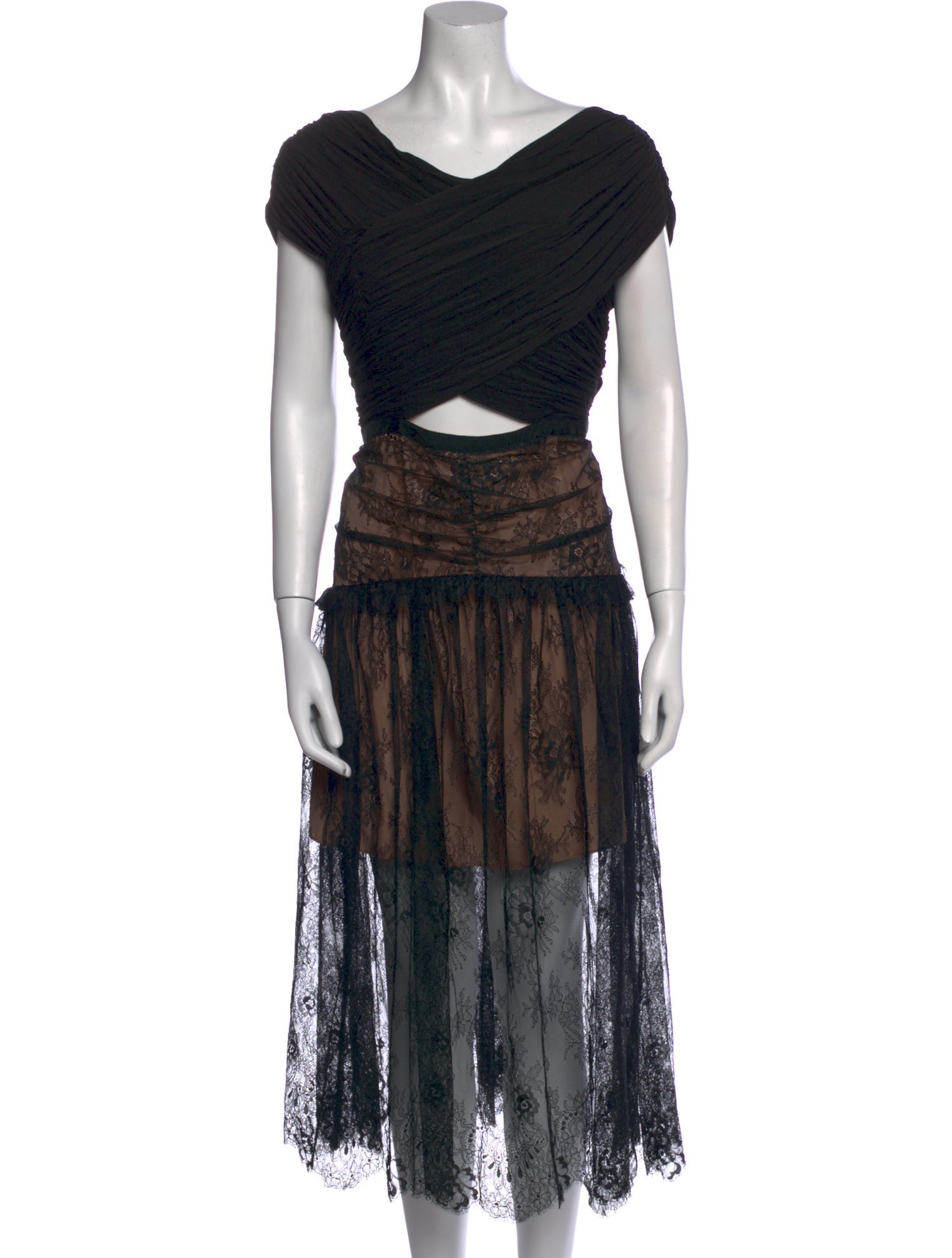 Self-Portrait Lace Pattern Long Dress