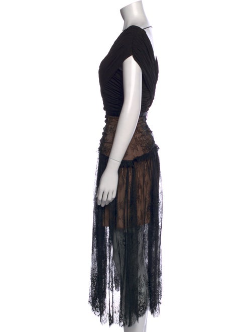 Self-Portrait Lace Pattern Long Dress