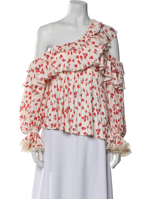 Self-Portrait Floral Print Cowl Neck Blouse